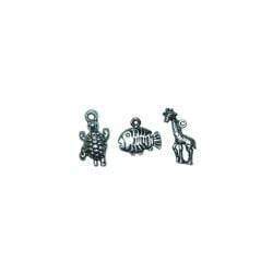 AussieSuperStore Jewellery Making Supplies JF Fish, Turtle and Giraffe Charms JF Fish, Turtle and Giraffe Charms | Jewellery Making Accessories 9323823066055 CHM101